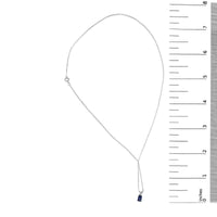 14K Gold 6x4MM Emerald Cut Gemstone Solitaire Pendant Necklace