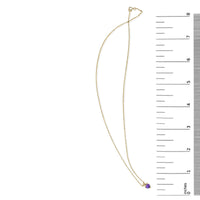 14K Gold 5X5 MM Heart Shaped Gemstone Solitaire Pendant Necklace