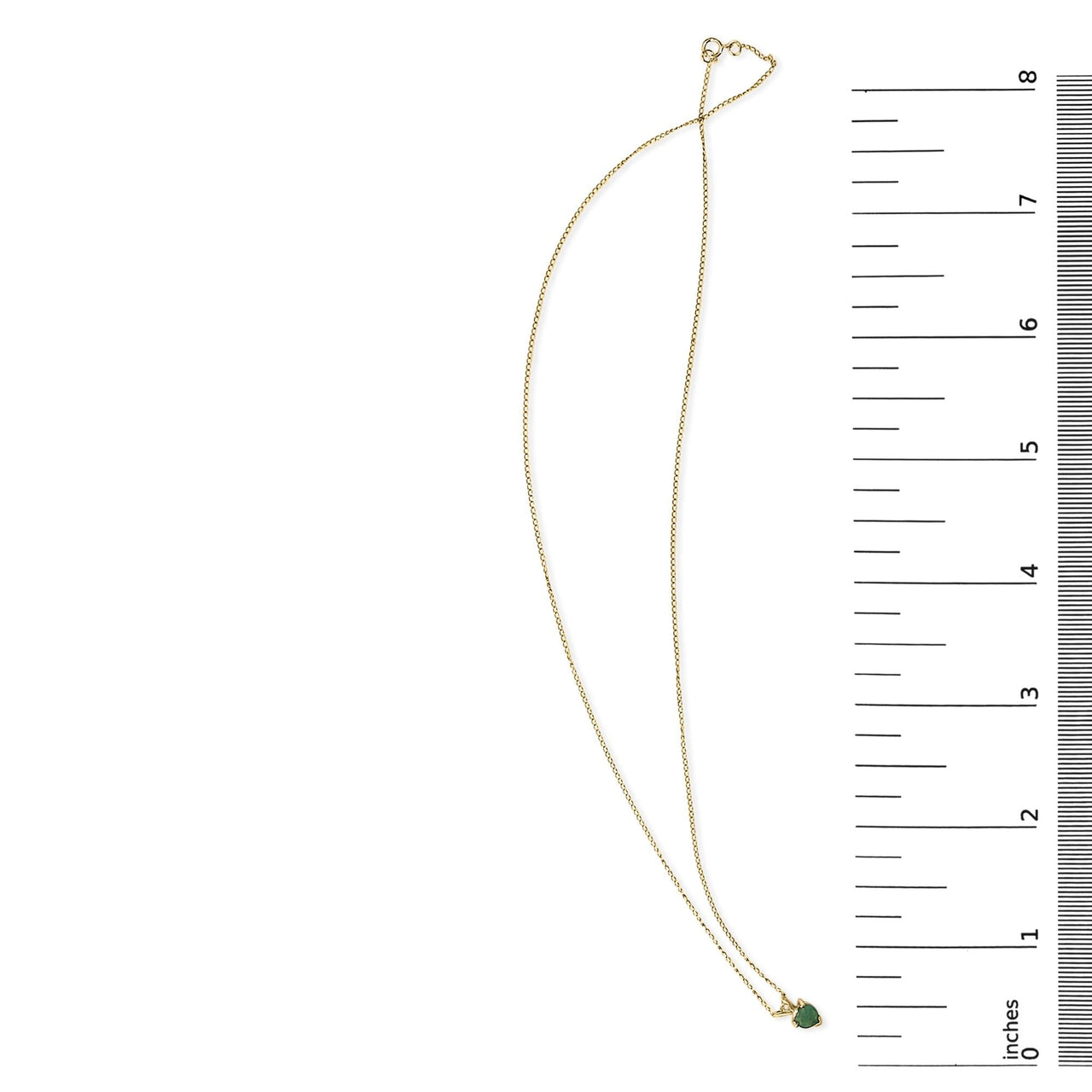 14K Gold 5X5 MM Heart Shaped Gemstone Solitaire Pendant Necklace