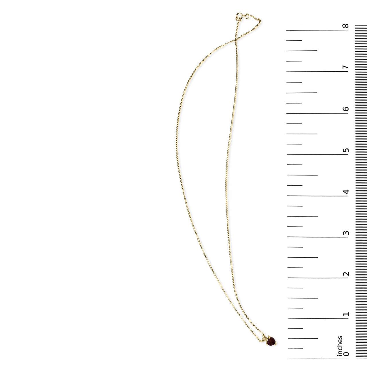 14K Gold 5X5 MM Heart Shaped Gemstone Solitaire Pendant Necklace