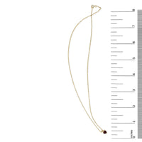 14K Gold 5X5 MM Heart Shaped Gemstone Solitaire Pendant Necklace
