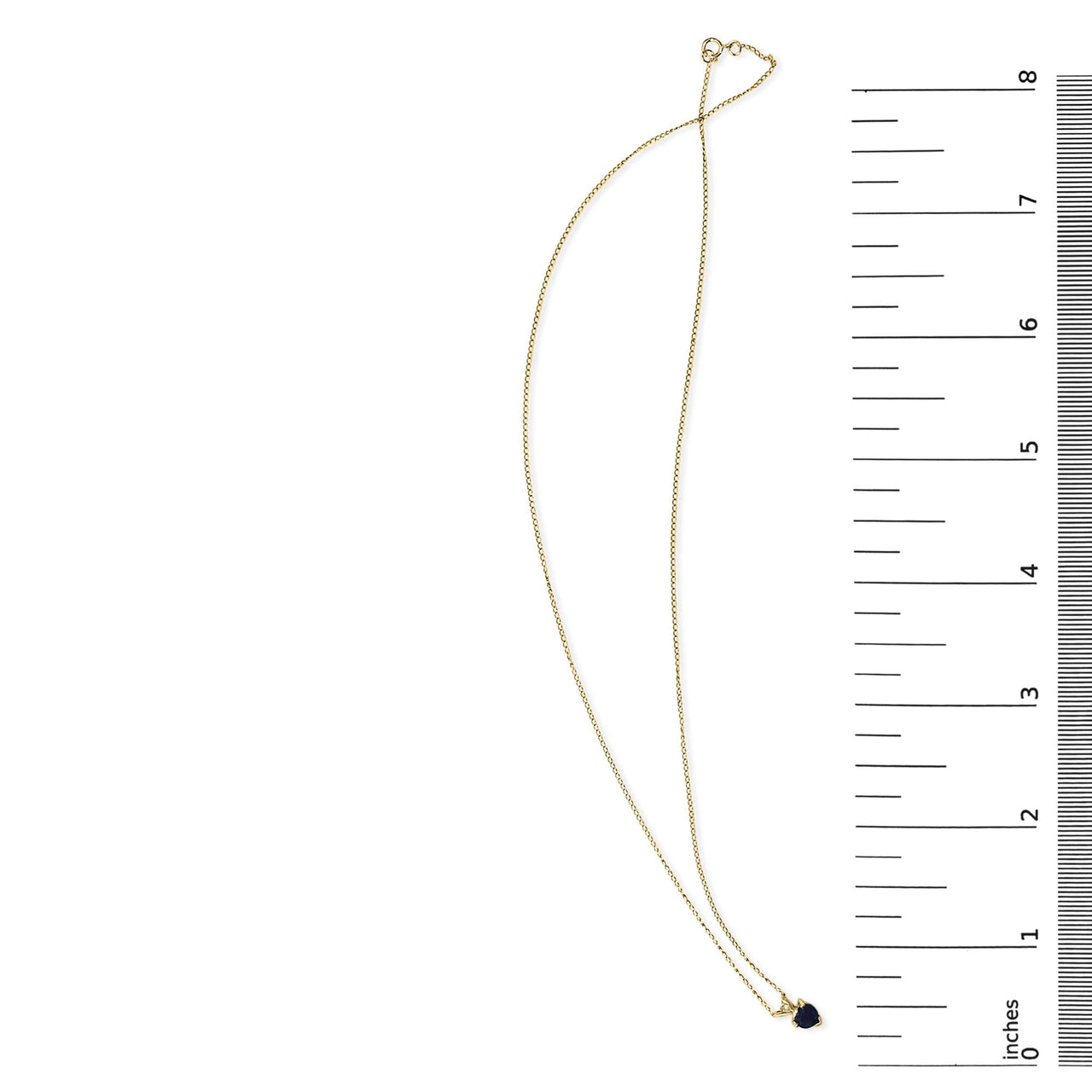 14K Gold 5X5 MM Heart Shaped Gemstone Solitaire Pendant Necklace