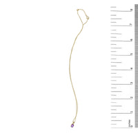 14K Gold 6x4MM Oval Shaped Gemstone Solitaire Pendant Necklace