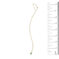 14K Gold 6x4MM Oval Shaped Gemstone Solitaire Pendant Necklace