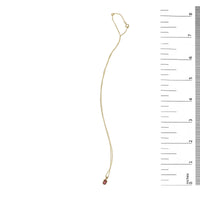 14K Gold 6x4MM Oval Shaped Gemstone Solitaire Pendant Necklace