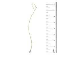 14K Gold 6x4MM Oval Shaped Gemstone Solitaire Pendant Necklace