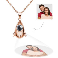 Custom Projection Photo Necklace Creative Rocket Anniversary Gifts