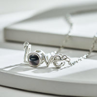Custom LOVE Picture Projection Necklace 925 Sterling Silver