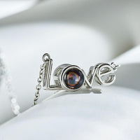 Custom LOVE Picture Projection Necklace 925 Sterling Silver