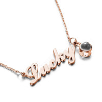 Custom Signature Lucky Name And Picture Projection Necklace Great Gift