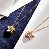 Custom Photo Projection Necklace Star Photo Pendant Necklace Commemorative Gift