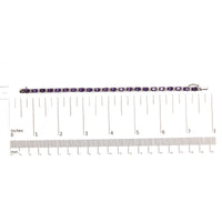 .925 Sterling Silver 9 1/2 Cttw Alternating Oval Amethyst and White Diamond Accent Link Tennis Bracelet (I-J Color, I3 Clarity) - 7.25