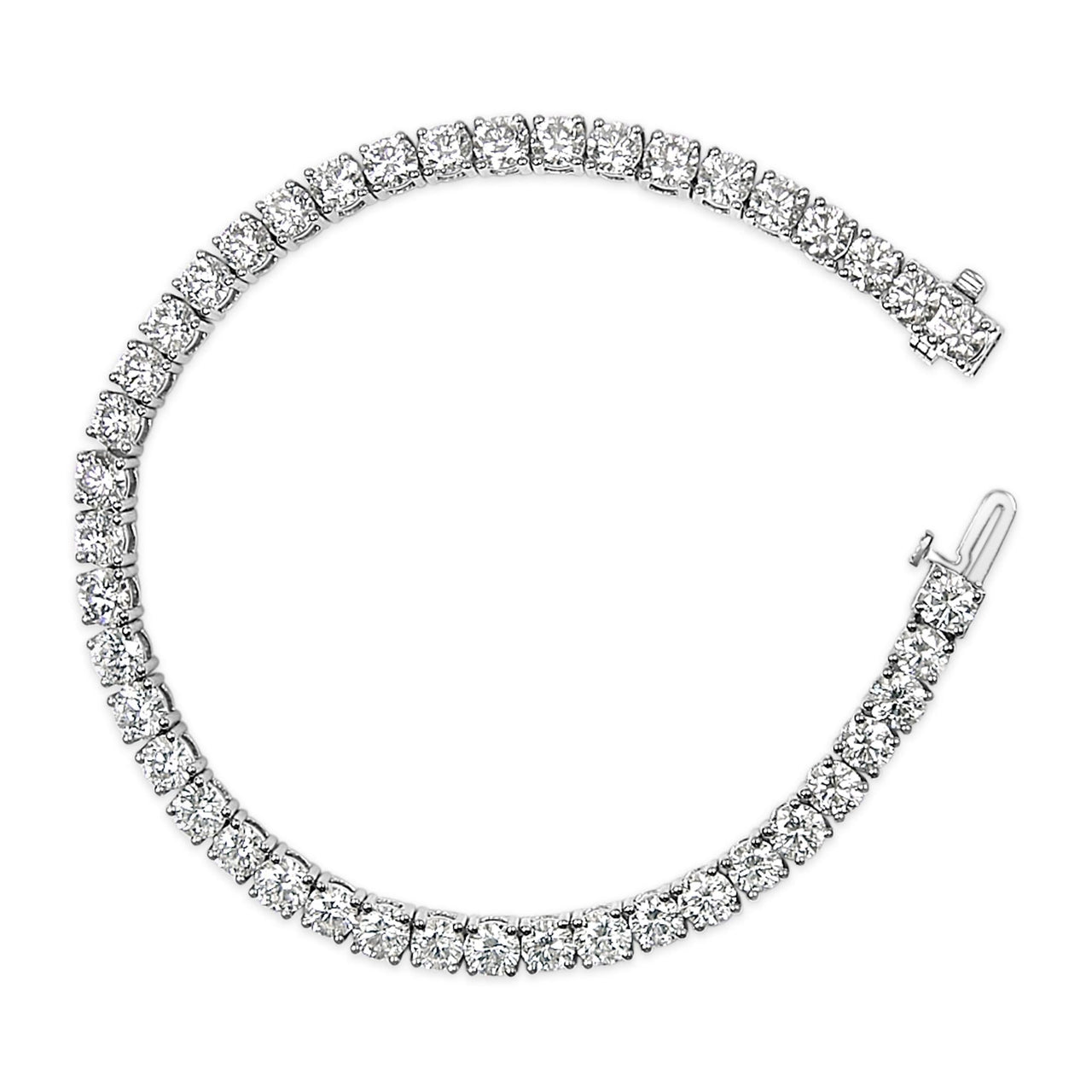 IGI Certified 14K White Gold 11.0 Cttw Lab Grown Diamond Tennis Bracelet