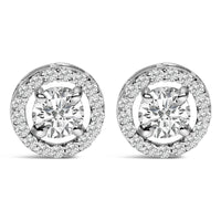 Men's 14K White Gold 1 3/4 Cttw Lab Grown Diamond Halo Cufflink
