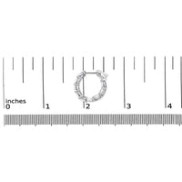 14K White Gold 5 1/10 Cttw Emerald Cut Lab Grown Diamond Inside Out Hoop Earrings