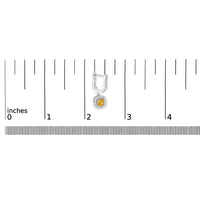 14K White Gold 1 1/5 Cttw Yellow Lab Grown Diamond Halo Drop and Dangle Earrings