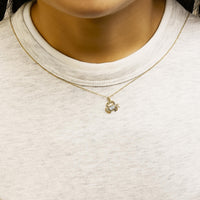 14K Yellow Gold 1/5 Cttw Lab Grown Diamond Crab Pendant Necklace