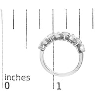 14K Gold 1 2/3 Cttw Lab Grown Pear Shaped Diamond Band Ring