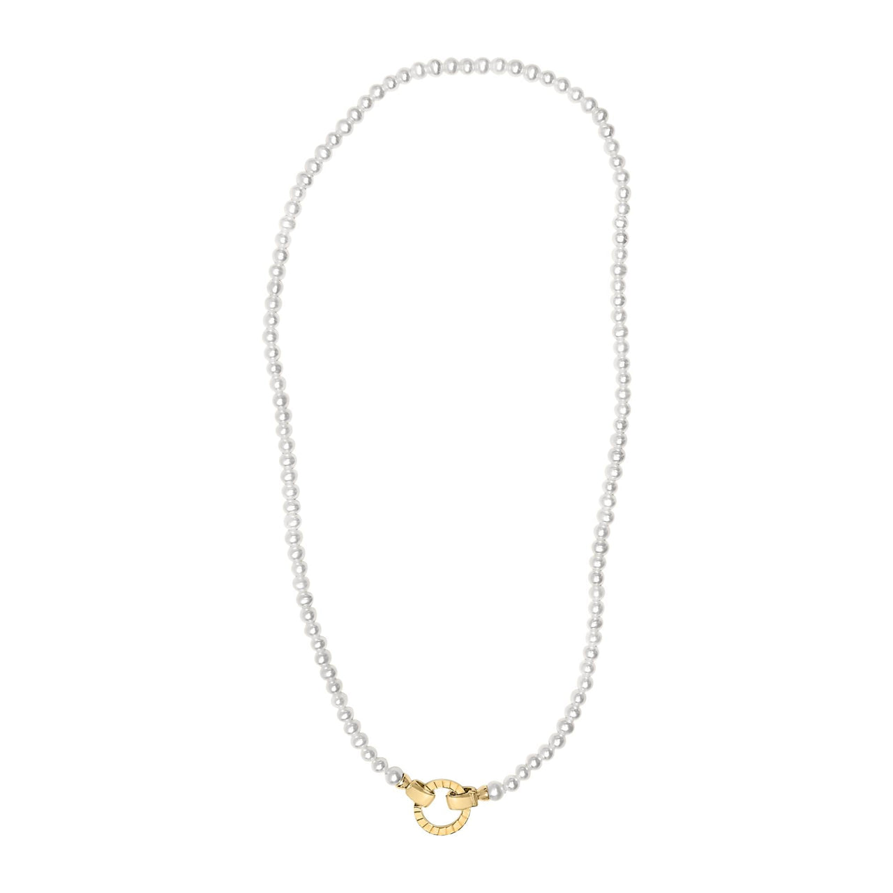 18K Yellow Gold Vermeil Pearl Strand Infinity Necklace