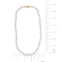 14K Gold 8.0x8.5mm Akoya Pearl Strand Necklace