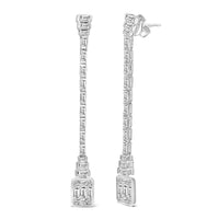 14K White Gold 1 1/2 Cttw Baguette Diamond Composite Mosaic 2