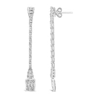 14K White Gold 1 1/2 Cttw Baguette Diamond Composite Mosaic 2