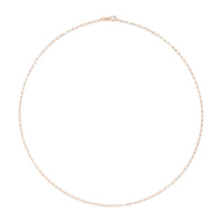 Unisex Solid 14K Gold 1.5mm Paperclip Chain Necklace - Choice of Length and Metal Color