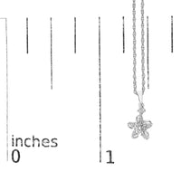 .925 Sterling Silver Diamond Accent Flower Pendant Necklace (J-K Color, I2-I3 Clarity) - 18