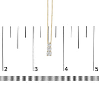 14K Gold 1/2 Cttw Lab Grown Diamond Three Stone Pendant Necklace