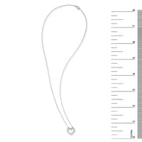 14K Gold 1/2 Carat Lab Grown Diamond Heart Shape Pendant Necklace