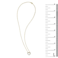 14K Gold 1/2 Carat Lab Grown Diamond Heart Shape Pendant Necklace
