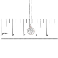 14K Rose Gold Plated Sterling Silver Diamond Accent Tree of Life Pendant Necklace