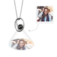 A-Z 26 Letters Custom Projection Necklace 925 Sterling Silver