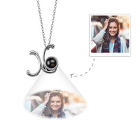 A-Z 26 Letters Custom Projection Necklace 925 Sterling Silver