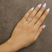 10K Gold 1/4 Cttw Lab Grown Diamond Vertical Three Stone Ring