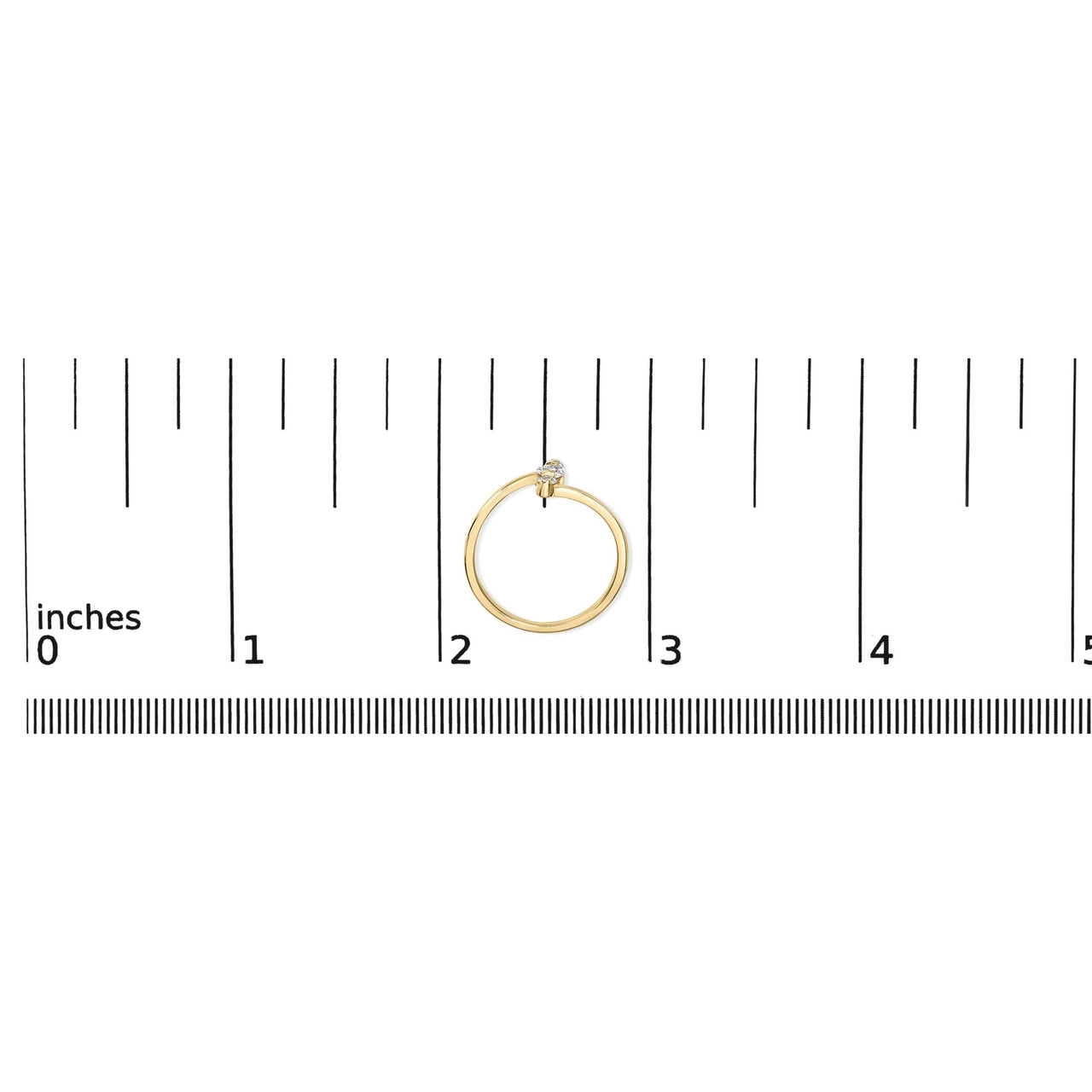 10K Gold 1/4 Cttw Lab Grown Diamond Vertical Three Stone Ring
