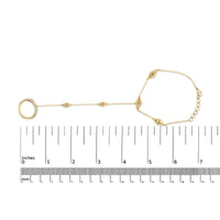 14K Yellow Gold 1/4 Cttw Diamond Ring and Bracelet Hand Chain (G-H Color, SI1-SI2 Clarity) - 7