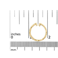 14K Yellow Gold 3/4 Cttw Diamond Honeycomb Hoop Earrings (G-H Color, SI1-SI2 Clarity) - 24MM