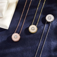 Custom Halo Photo Projection Necklace Copper