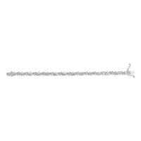 14K White Gold 7 1/2 Cttw Alternating Round and Pear Lab Grown Diamond Tennis Bracelet - 7 inches