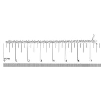 14K White Gold 7 1/2 Cttw Alternating Round and Pear Lab Grown Diamond Tennis Bracelet - 7 inches