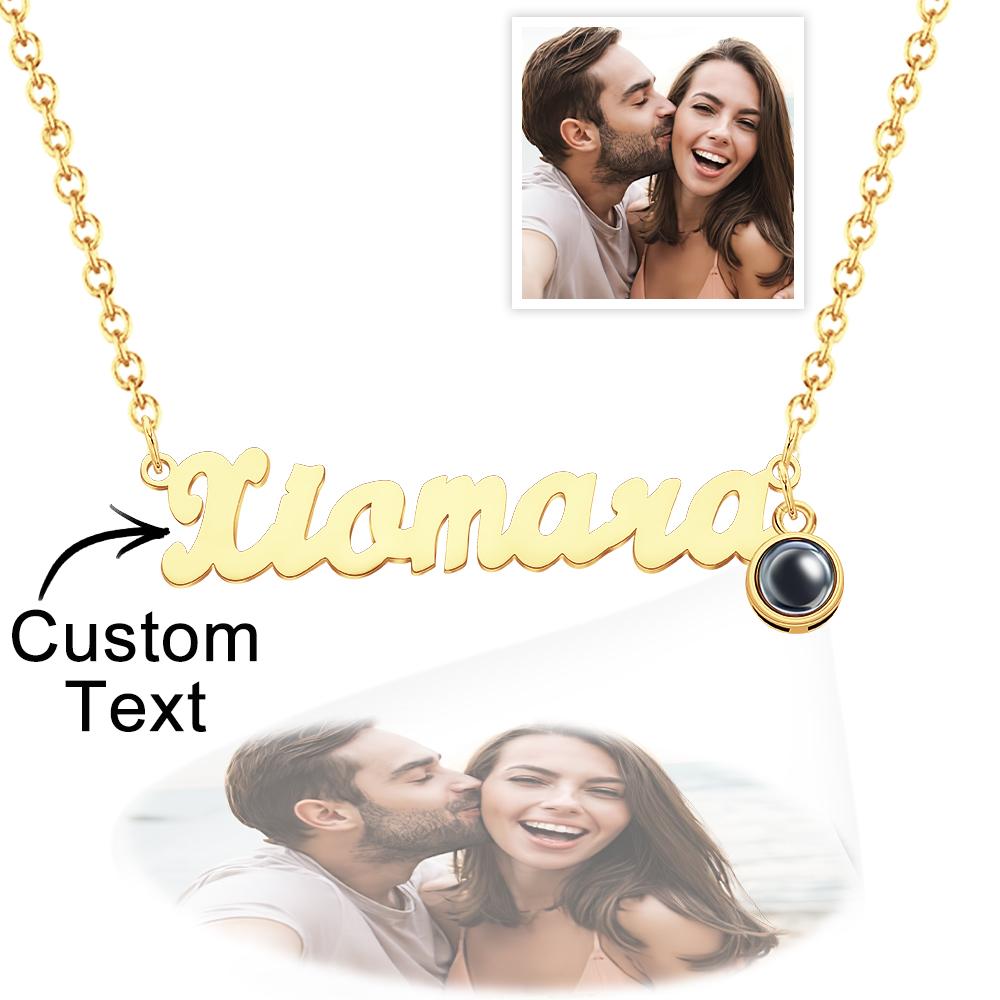 Custom Photo Projection Necklace Personalized Name Necklace Creative Gift for Women