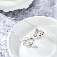 Custom Engraved Projection Necklace Infinity Symbol Commemorate Gifts