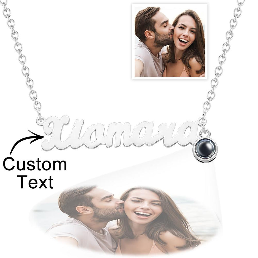 Custom Photo Projection Necklace Personalized Name Necklace Creative Gift for Women