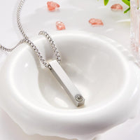 Photo Projection 3D Bar Necklace Vertical Bar Necklace Gifts For Father