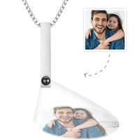 Photo Projection 3D Bar Necklace Vertical Bar Necklace Gifts For Father