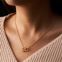 Custom Double Heart Photo Projection Necklace Personalized Picture Inside Pendant Memorial Jewelry