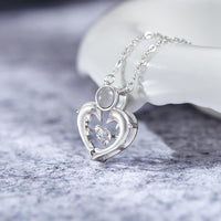 Custom Photo Projection Necklace Dolphin Heart Shaped Photo Necklace Gift for Women