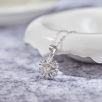 Custom Projection Necklace Personalized Flower Photo Necklace 925 Sterling Silver