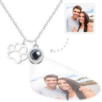 Custom Photo Projection Necklace Claw Photo Pendant Necklace Gift for Women